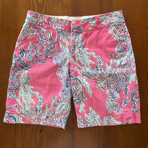 Lilly Pulitzer The Chipper Samba Pink Bermuda Short Size 8